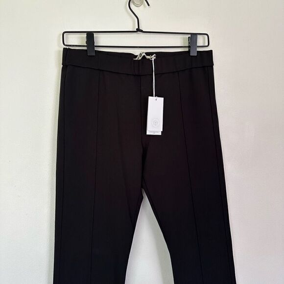 Tory Burch Sport Women’s Black Subtle Kick Flare Stretch Knit Mid Rise Cropped L - Picture 6 of 11